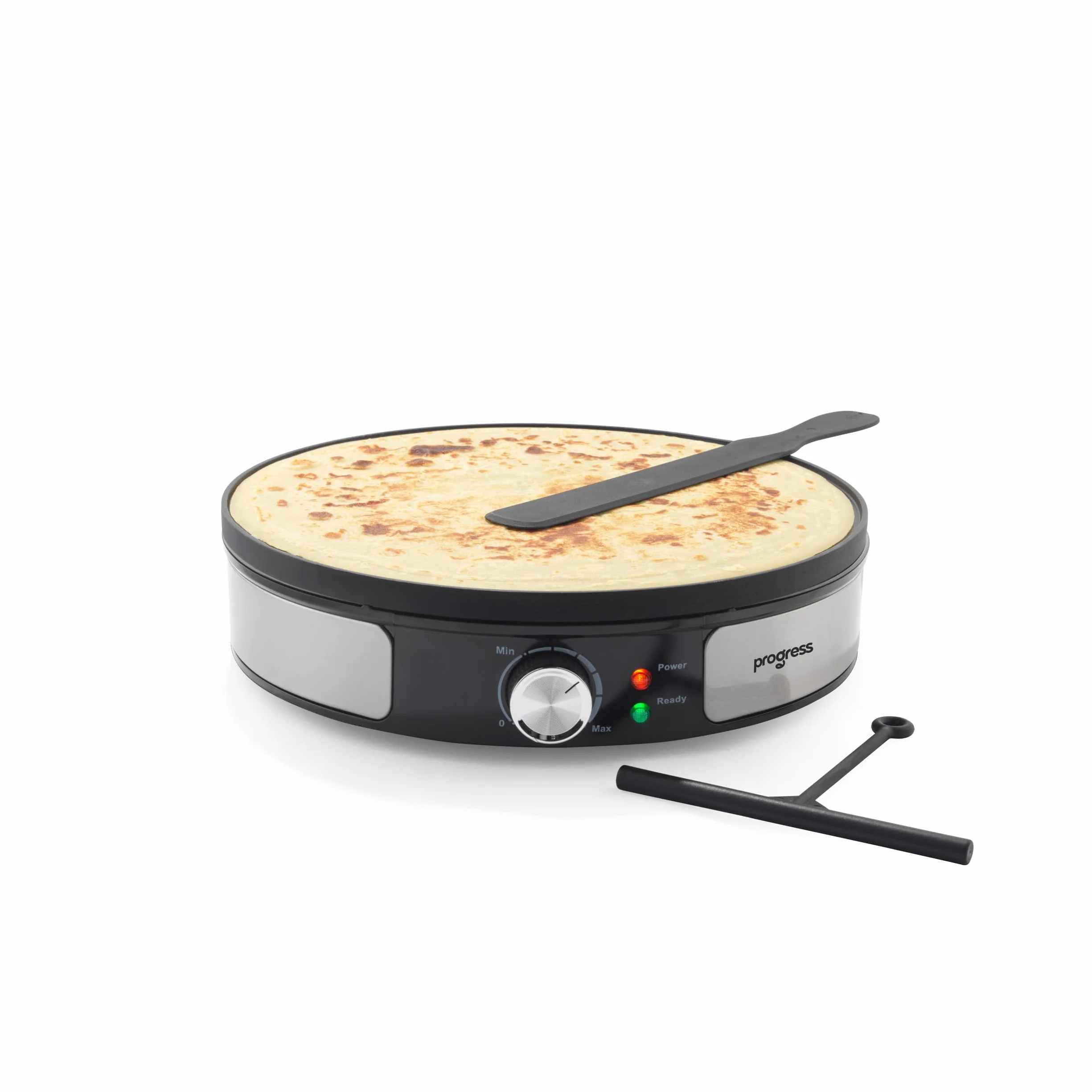 Progress Crepe Maker Reversibile 30 cm 1000W Antiaderente Temperatura Regolabile