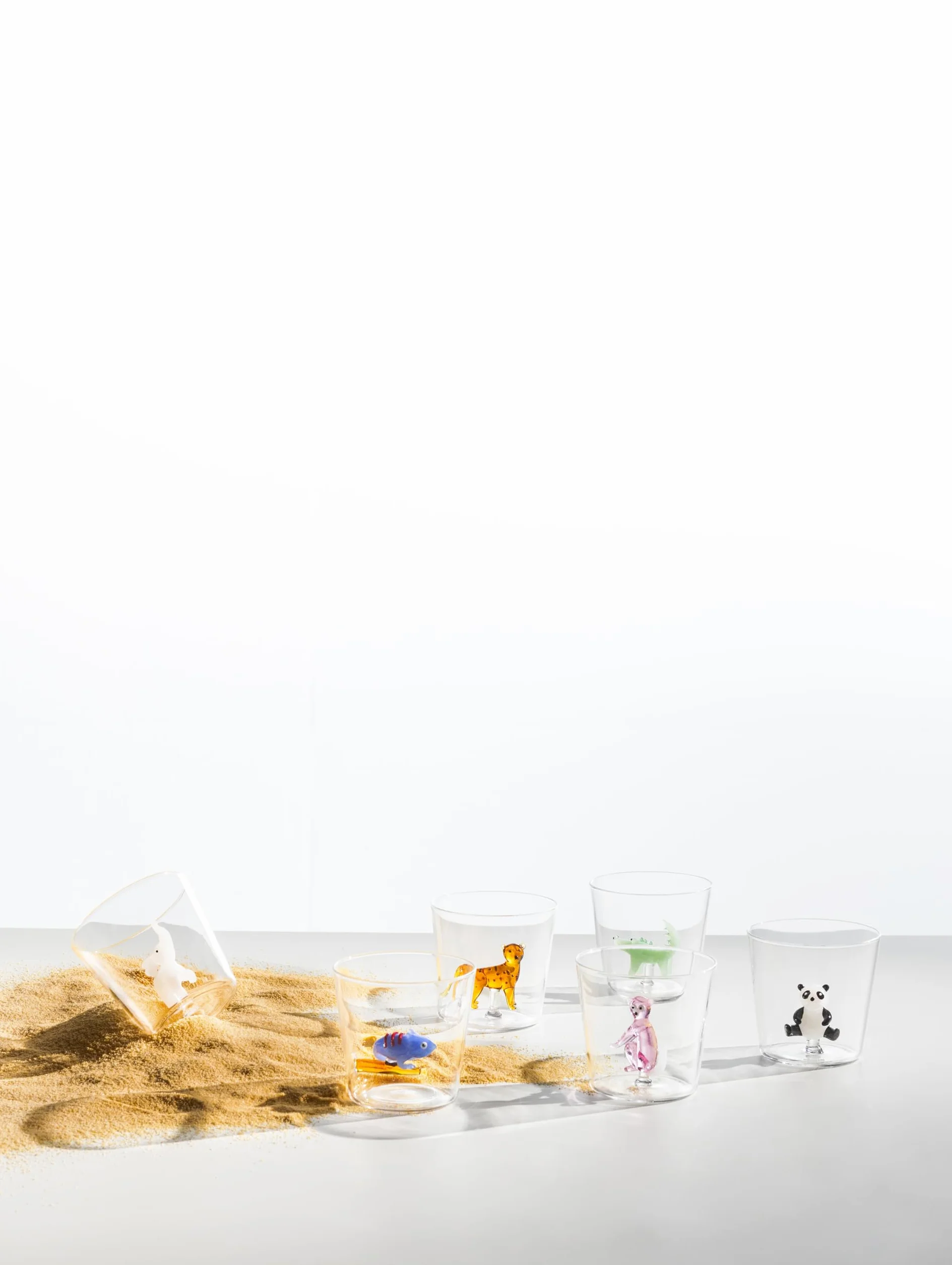 Ichendorf Milano Tumbler Elefante Bianco 30 cl Vetro Borosilicato Fatto a Mano