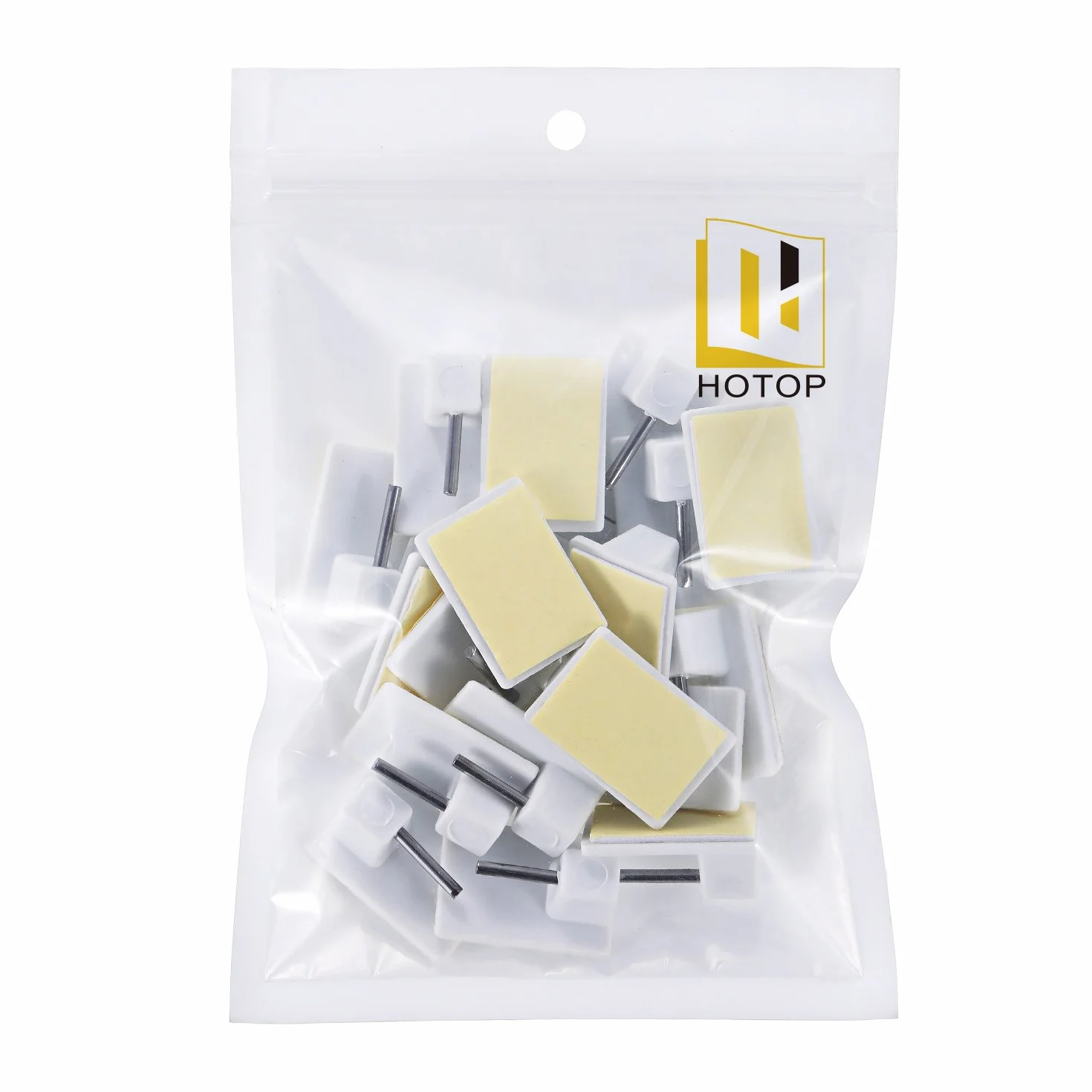 Ganci autoadesivi per finestre bianco angoli quadrati 20 pezzi