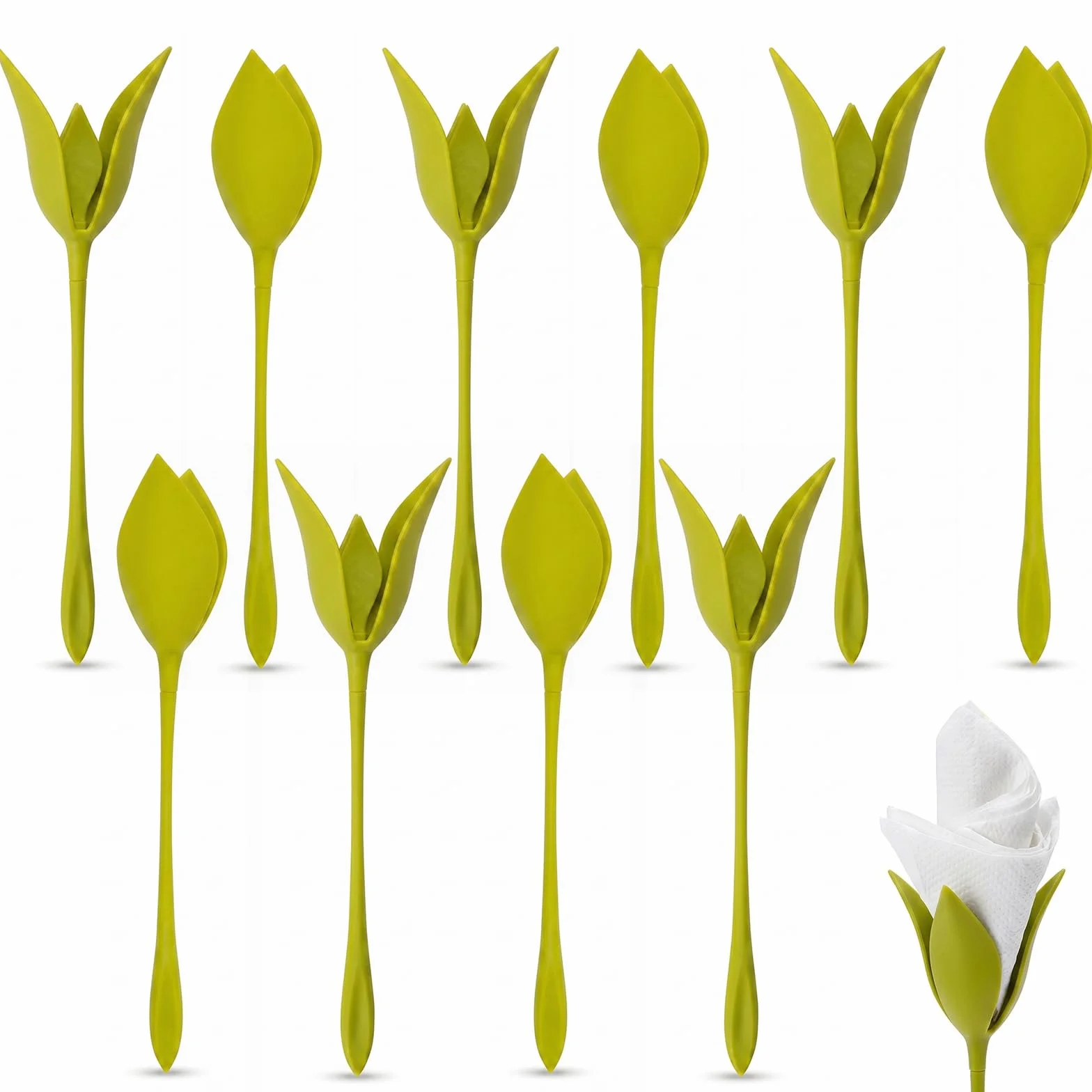 10 pezzi portatovaglioli fiore elegante, napkin holder,portatovaglioli,porta tovaglioli