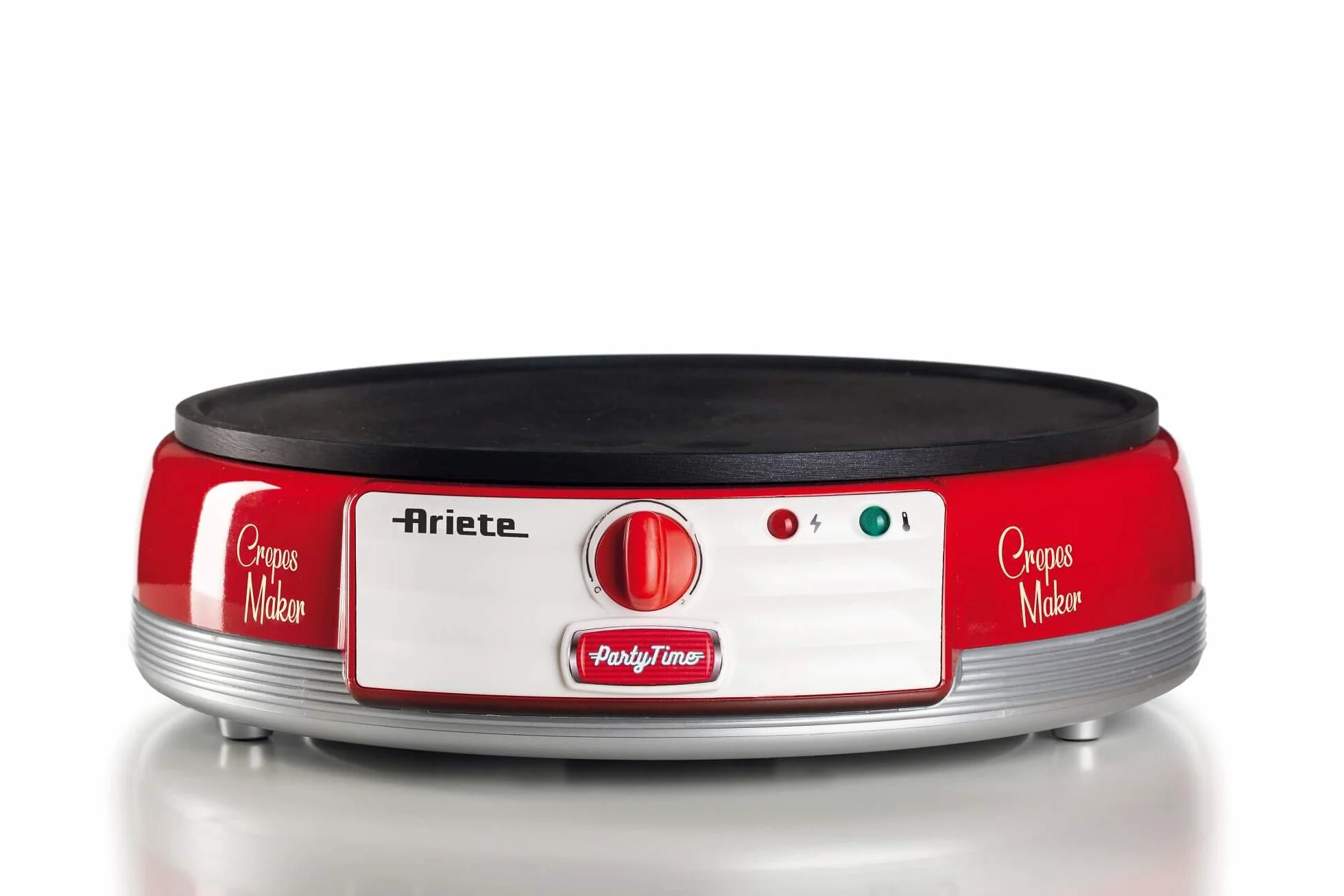 Ariete Crepes Maker Party Time 202 Crepiera Elettrica 1000W Piastra Antiaderente Rosso