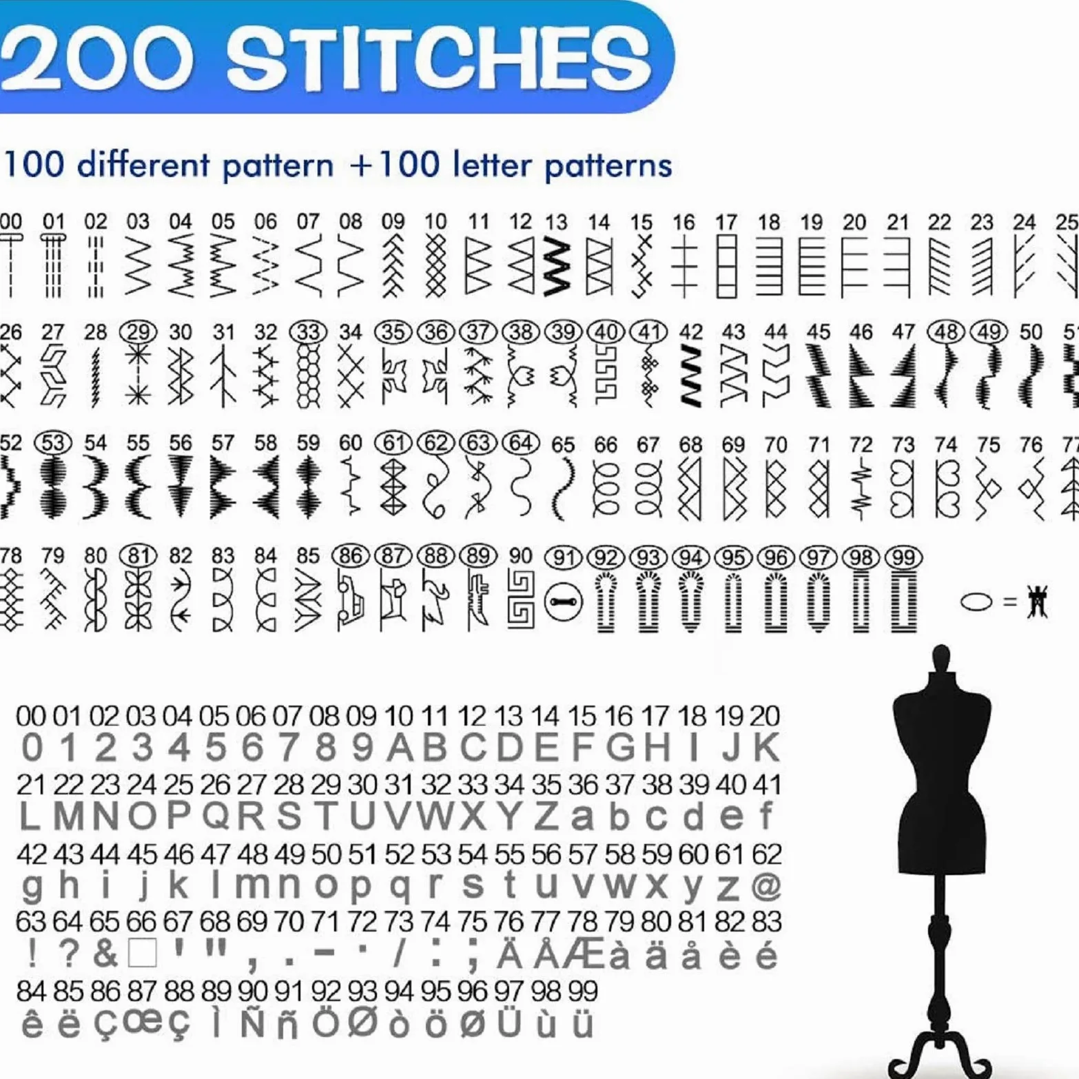 Uten Macchina da Cucire elettronica Overlock 200 Pedale Macchina per Cucire Professionale Bianco