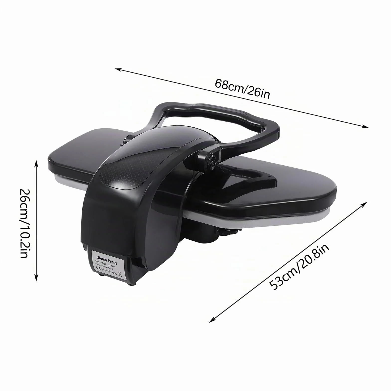 2200 W, 1 l, pressa a vapore professionale, intelligente, 5 modalità, funzionamento touch con avvisi vocali AI, spegnimento automatico per stirare vestiti, lenzuola e tessuti in lana di seta di nylon