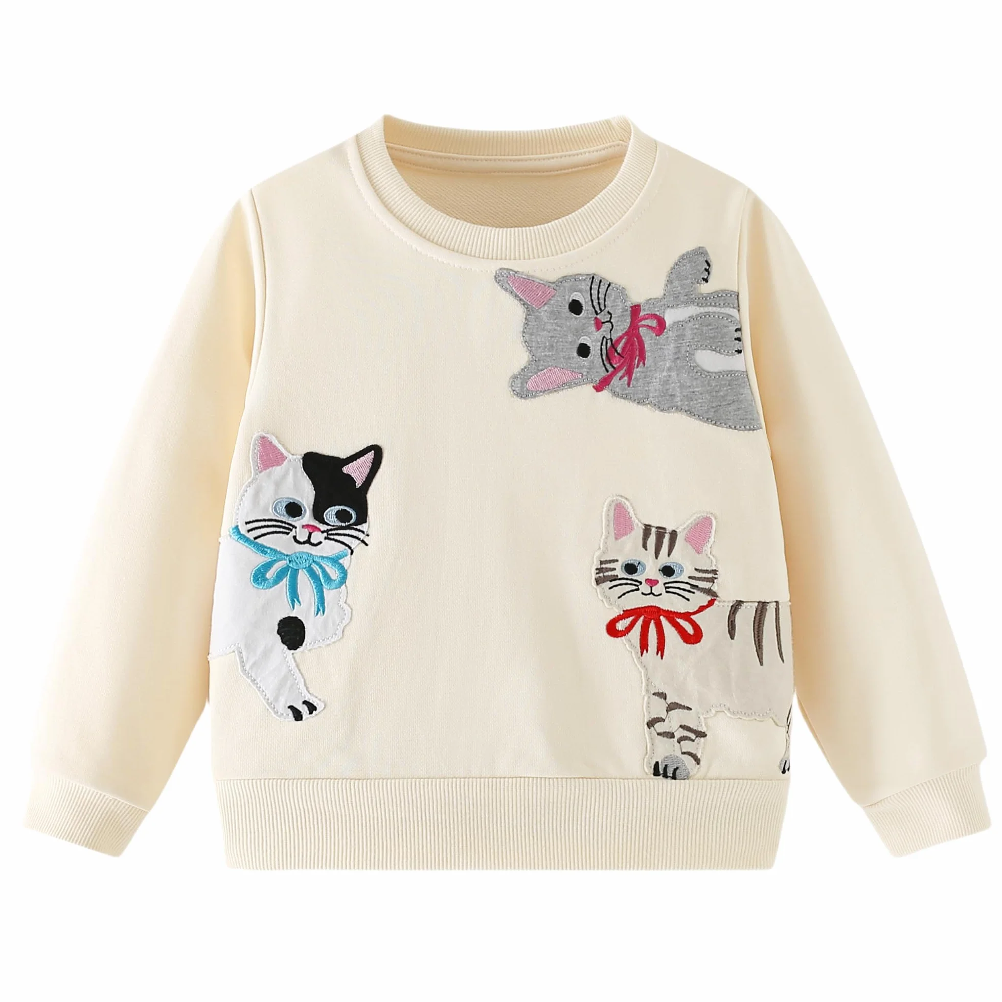 Felpa Bambina Senza Cappuccio Pullover Bimba Cotone Maglione Girocollo Unicorno 2-8 Anni
