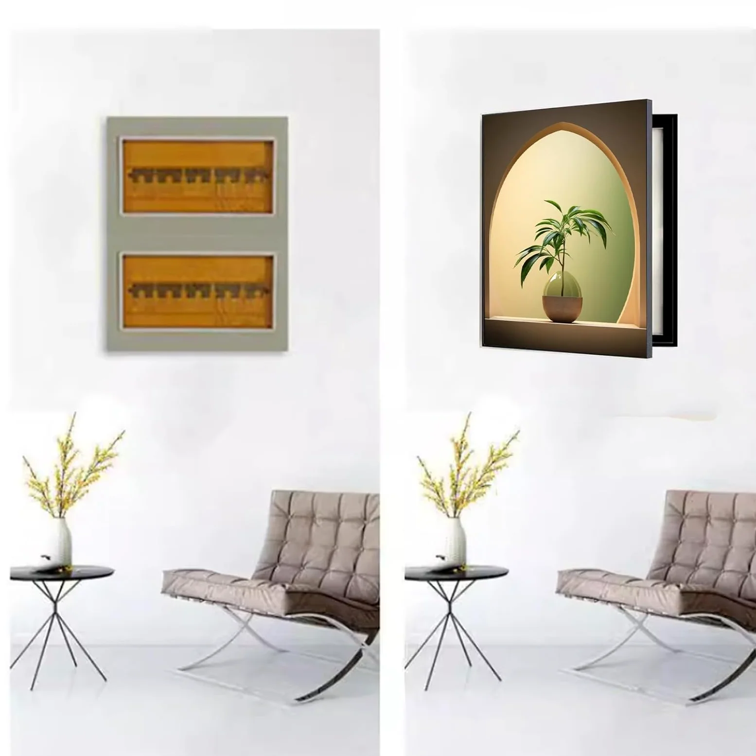 Generico Decorazione Della Scatola Del Contatore Elettrico Coprire L'interruttore Di Alimentazione Quadri Decorativo Della Nascondere Scatola Distribuzione(D,50X60CM)
