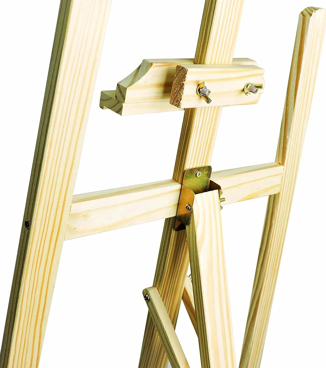Cavalletto in Legno di Abete 120 cm Treppiede da Esposizione per Quadri e Poster