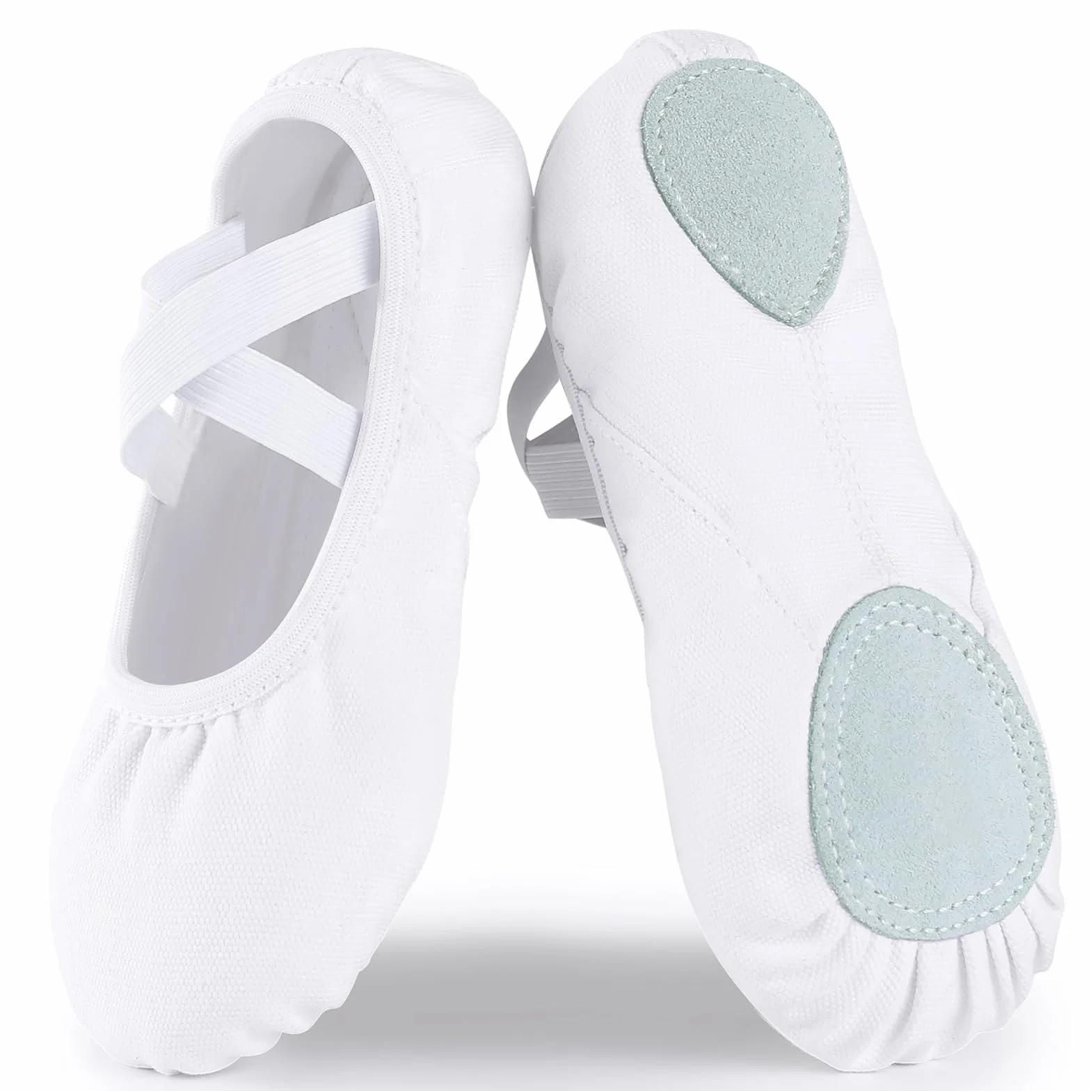 Acfoda Scarpe Danza Classica Tela Mezza Punta Suola Spezzata Antiscivolo Bambina Donna 22-43 EU