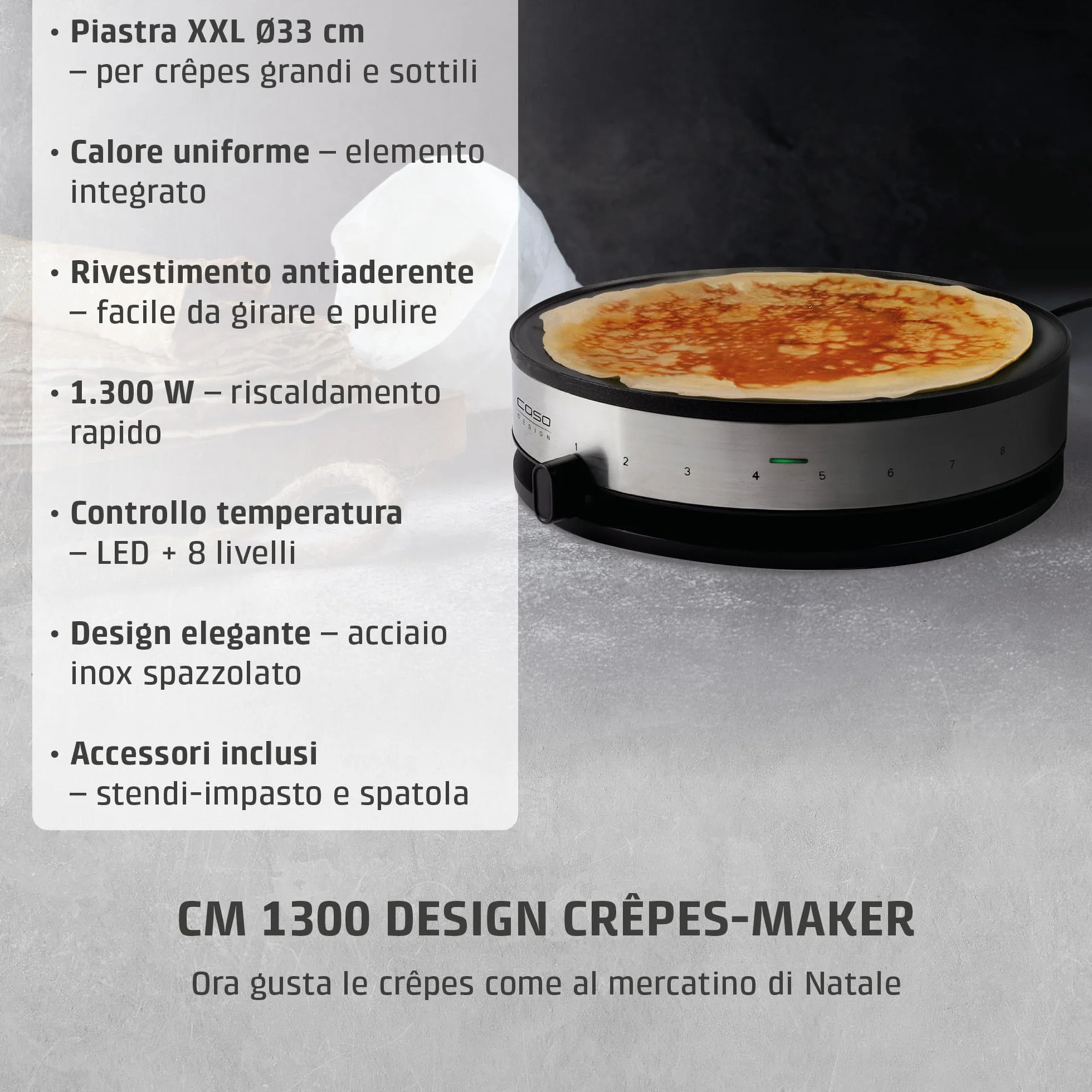 Caso 2930 Crepes Maker 33 cm 1300 W