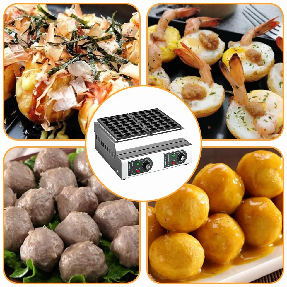 Macchina Per Takoyaki Commerciale 2100W 56 Pezzi