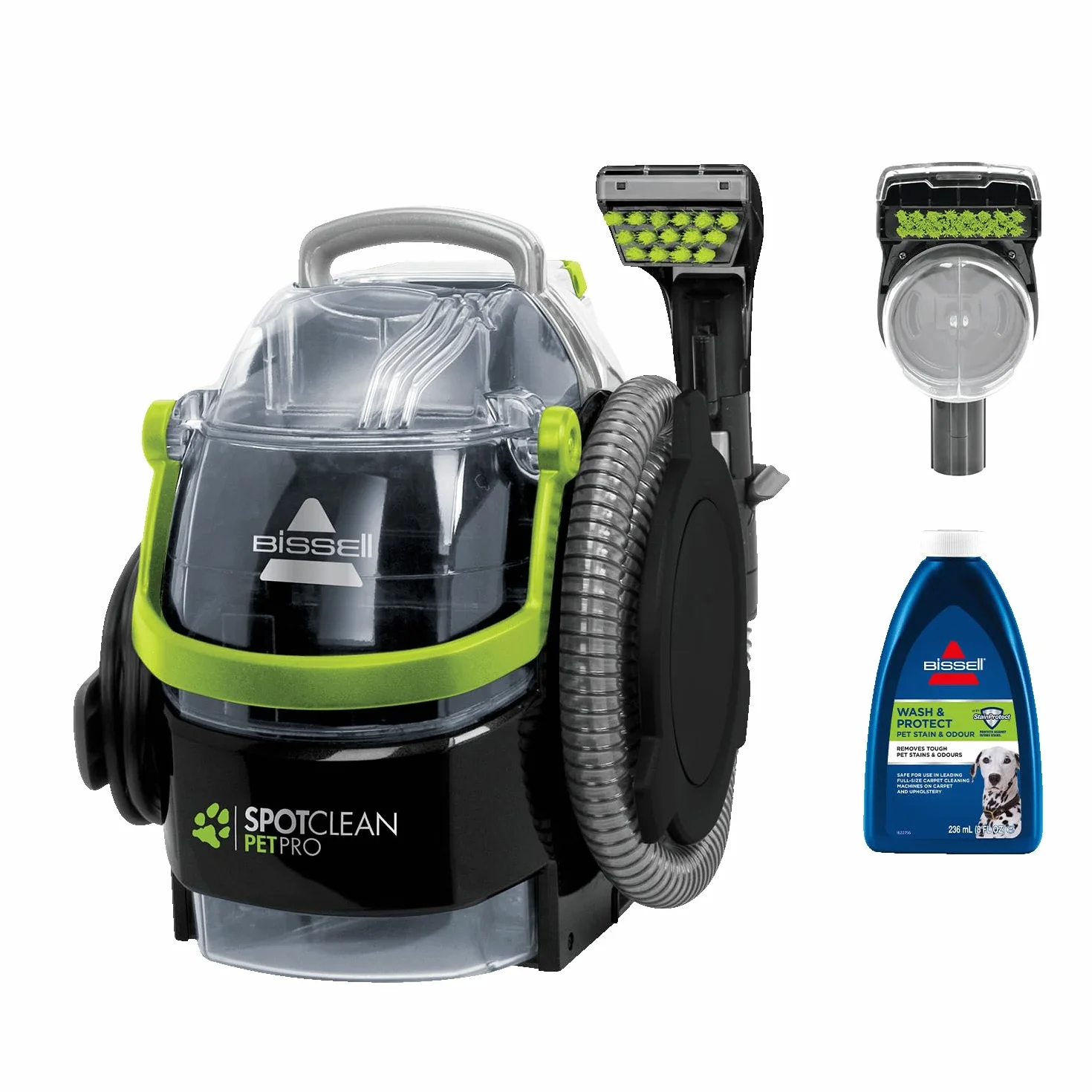 BISSELL SpotClean Pet Pro, Lavatappeti, Pulitore, Lava Tappezzeria per Tappeti, Auto, Divani, Moquette, Materassi e Altro, Potente Motore da 750W, 15585