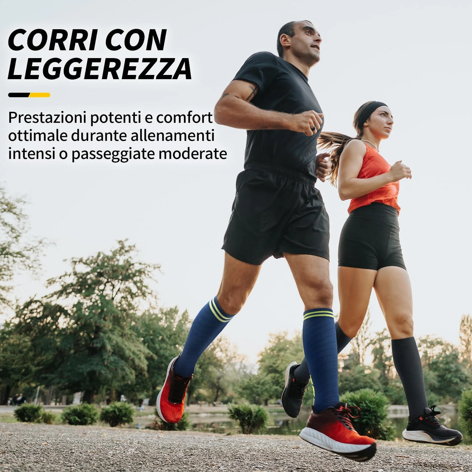 CAMBIVO Calze Compressione Graduata Donna Uomo 20-30mmHg 3 Paia Antitrombo Elastiche per Sport Varicose