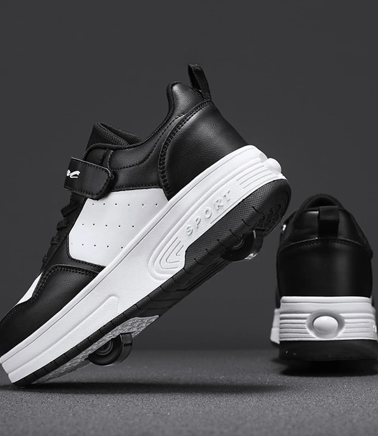 ENEN Scarpe con Rotelle Bambina Outdoor Sportive Skateboard Sneakers Multisport Pattini per Ragazze e Ragazzi