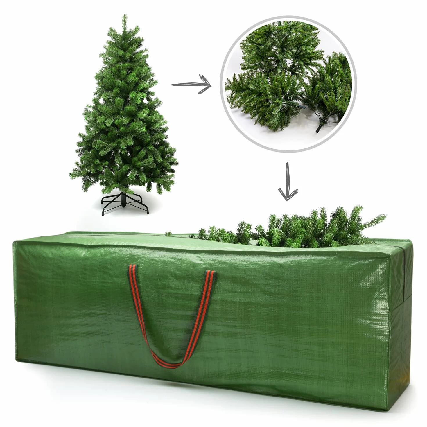 CKB Ltd Sacca con cerniera per albero di Natale artificiale extra large 2,7 m