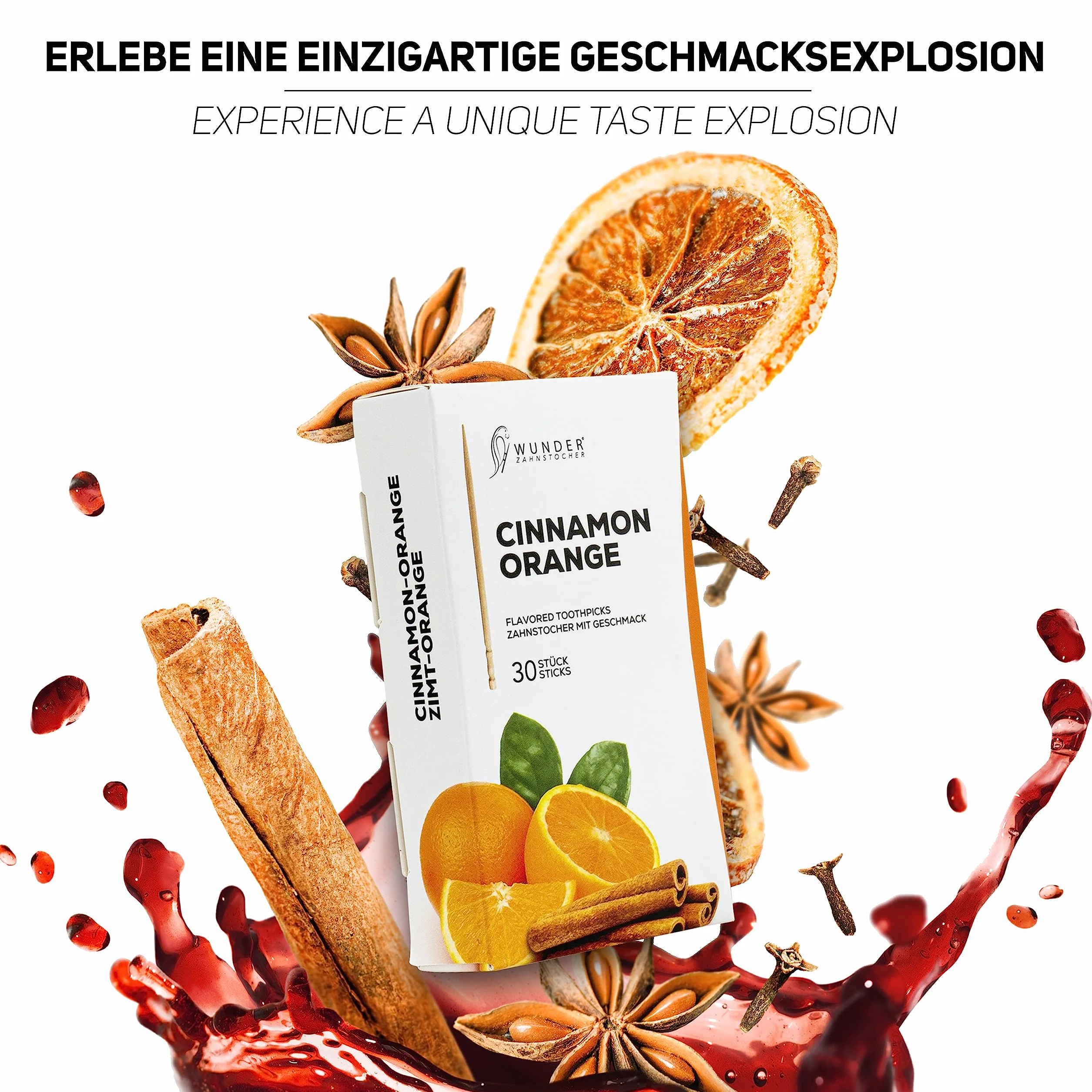 Wunder Aromatyzowane Stuzzicadenti 30 sztuk 8 smakow Higiena Oralna