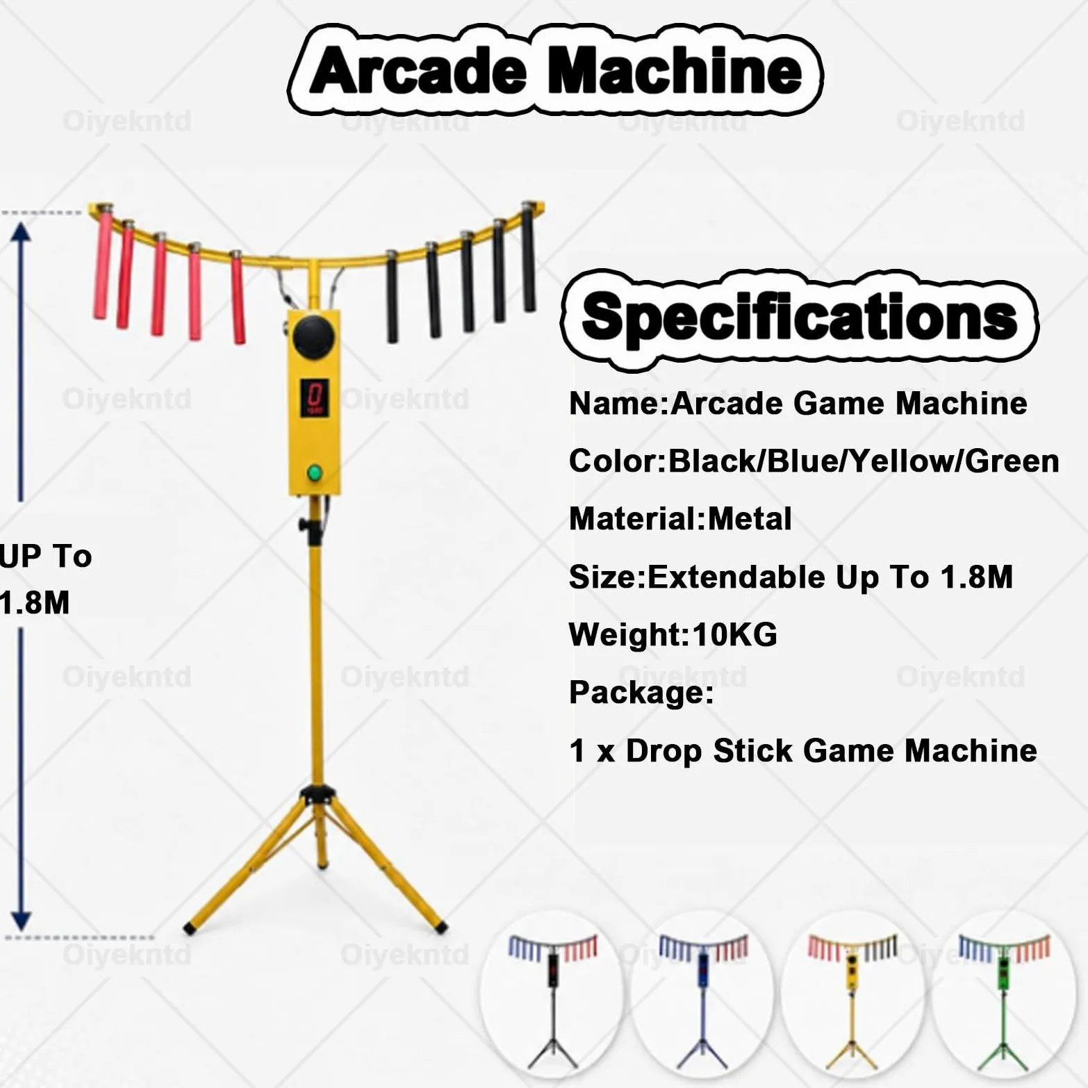 Gioco di Allenamento della coordinazione Occhio-Mano con bastoni acchiappa-riflessi, Ideale per Feste, Eventi aziendali e Serate in Famiglia, con luci LED e Musica reattive Yellow