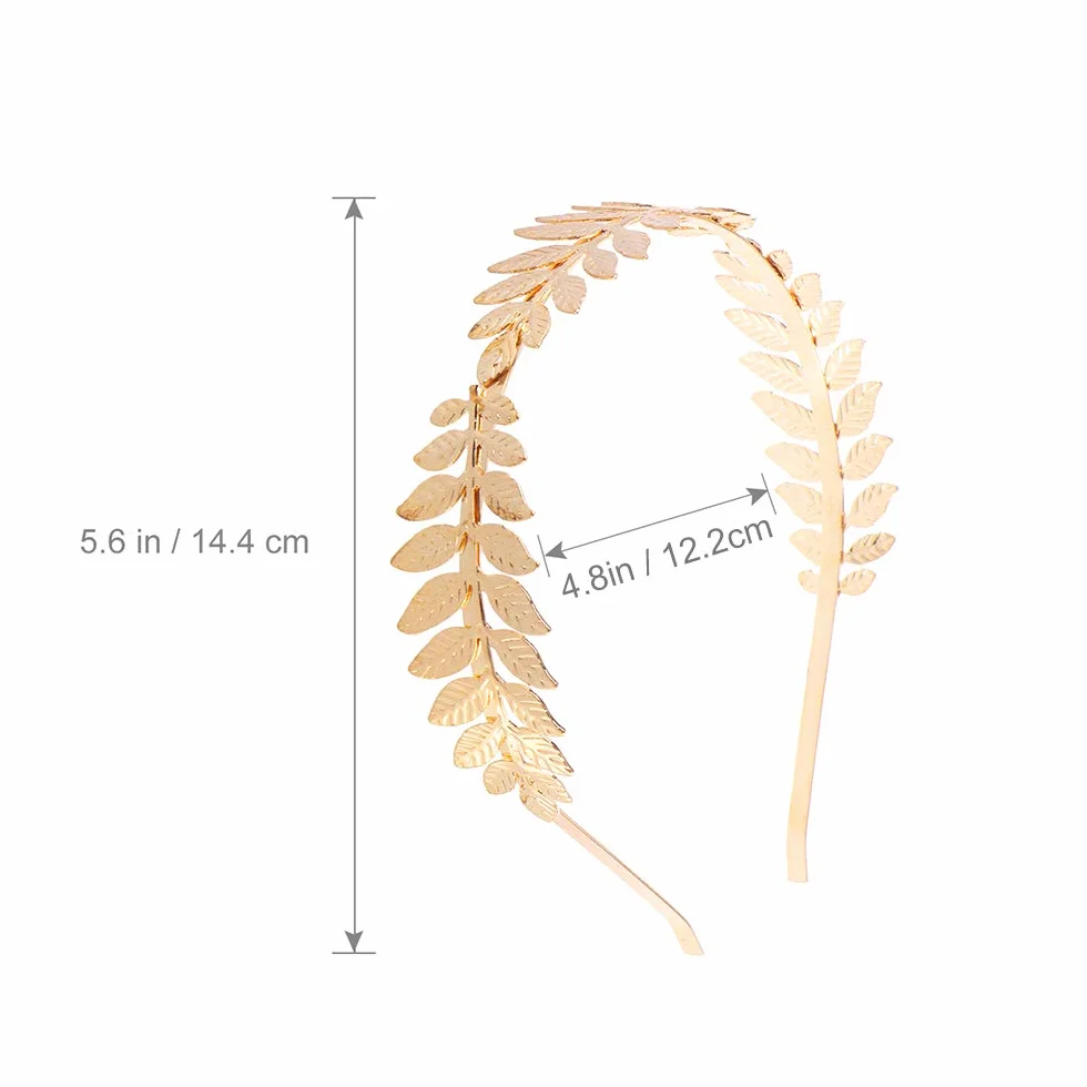 Corona di alloro dorato fatto a mano per sposa fascia greca romana acconciatura capelli corona donna accessori diadema retrò