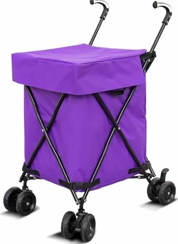 Carrello pieghevole con ruote, design pieghevole per una facile conservazione, perfetto per articoli da giardino e libri universitari