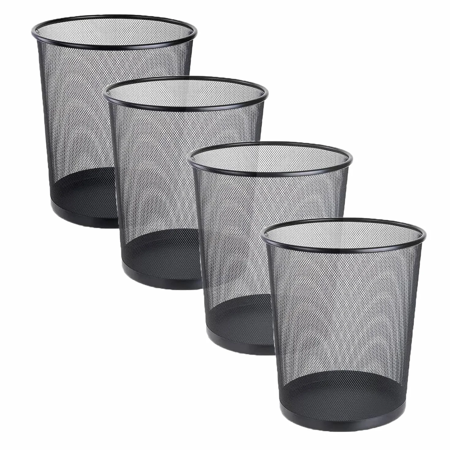 Cestino ufficio metallo 9 l nero