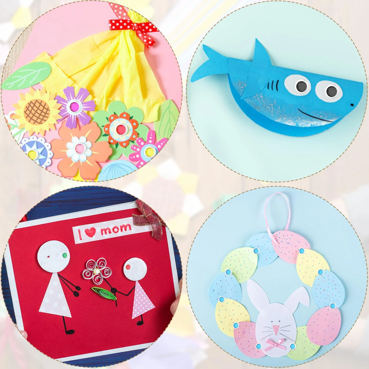 Brads metalowe kolorowe 100 sztuk scrapbooking artigianato fai da te