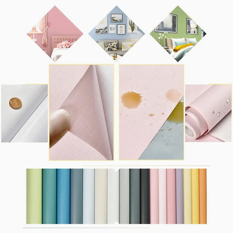 Carta da parati autoadesiva in vinile grigio blu per decorare mobili, opaca, rimovibile, lavabile, per piano di lavoro, armadio, bagno, mensola, spessore 23,6 x 354,7,6 cm