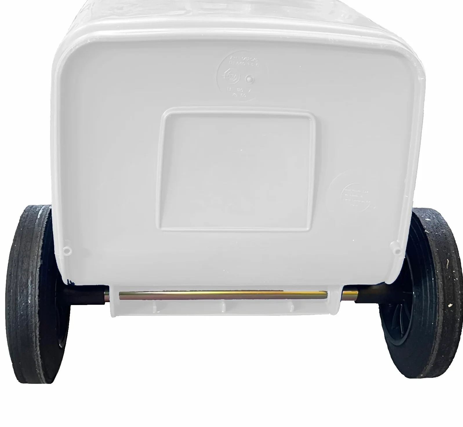 Mobil Plastic - Bidone Raccolta Differenziata 240 Litri con Coperchio e Ruote per Esterni | Colore Bianco | Plastica Resistente | Certificato UNI EN 840