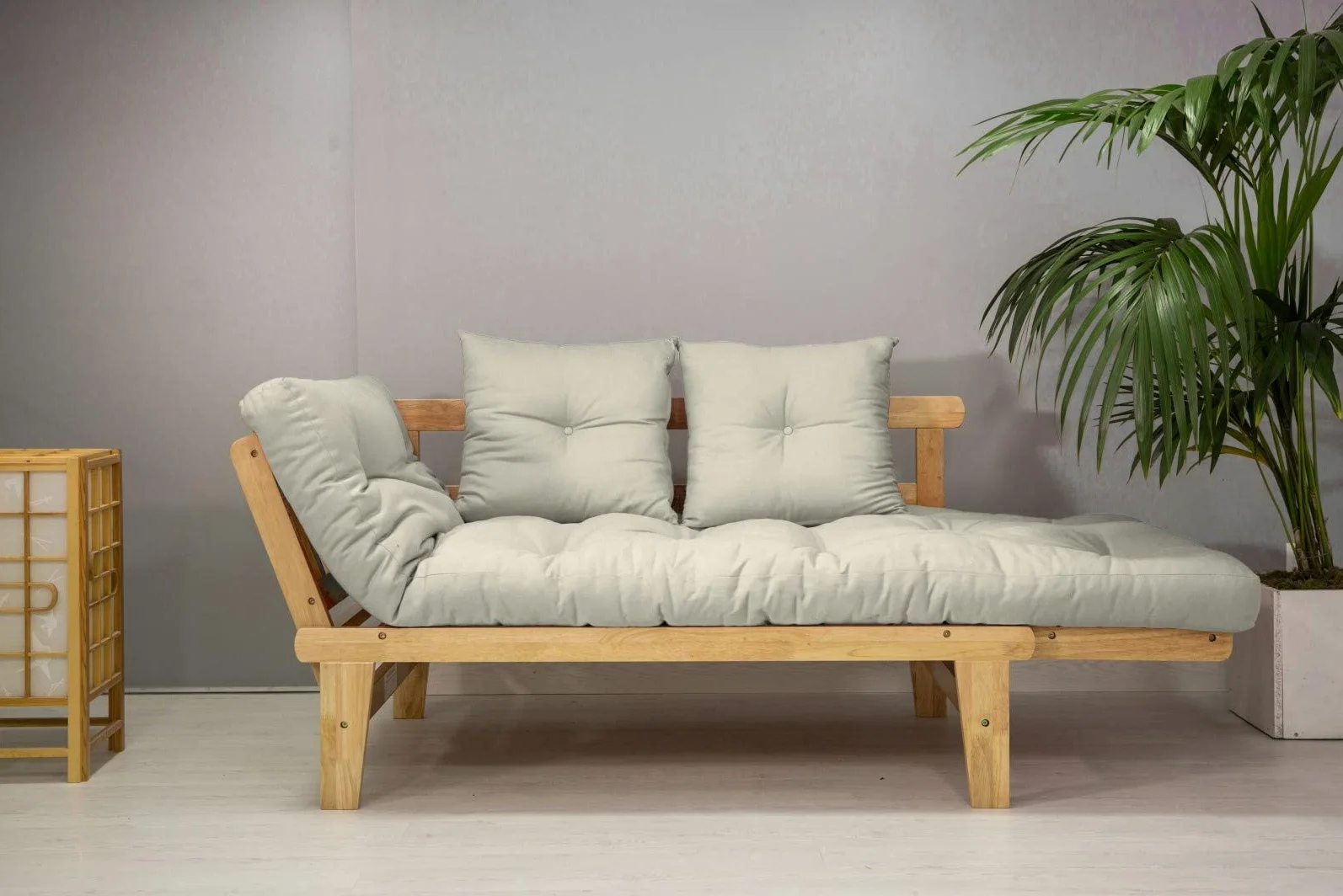 Divano-letto Sésamo, Naturale, greggio Futon, 200x82x32 cm