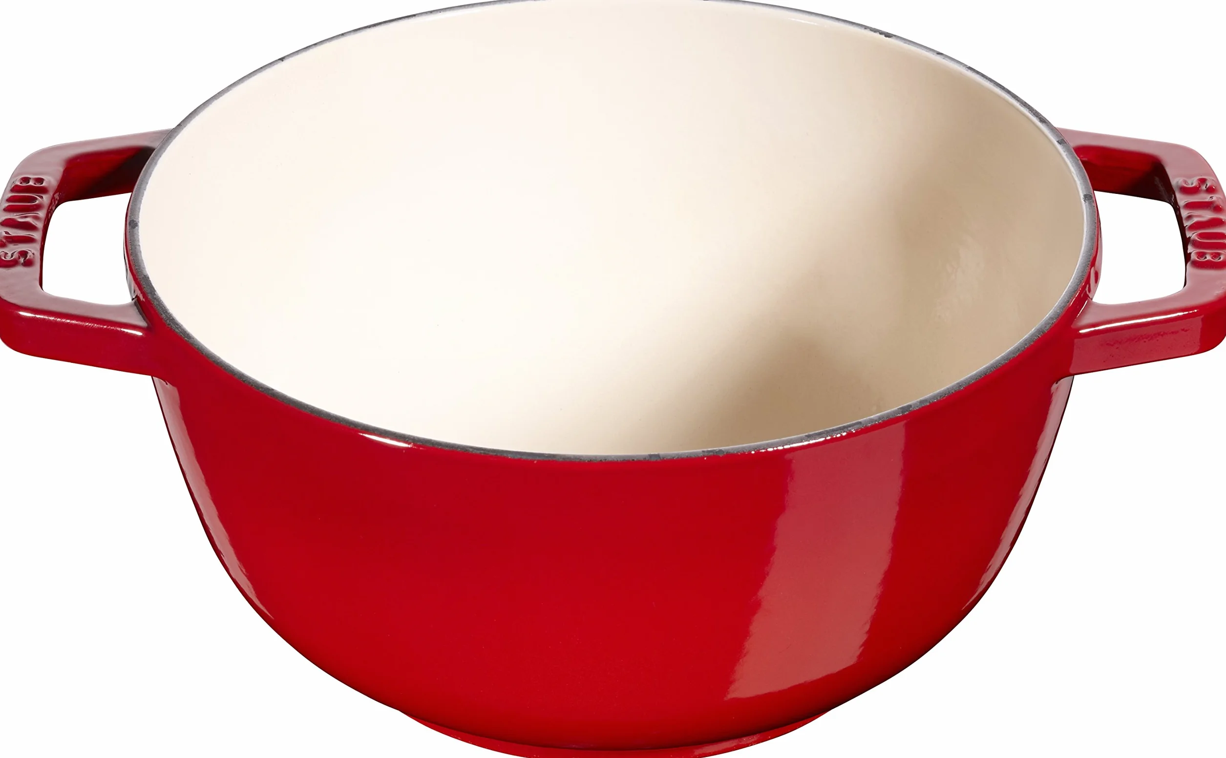 STAUB Set Fonduta con 6 Forchette, Adatto per Fonduta di Formaggio, Cioccolato e Carne, Ciliegia, 18 cm