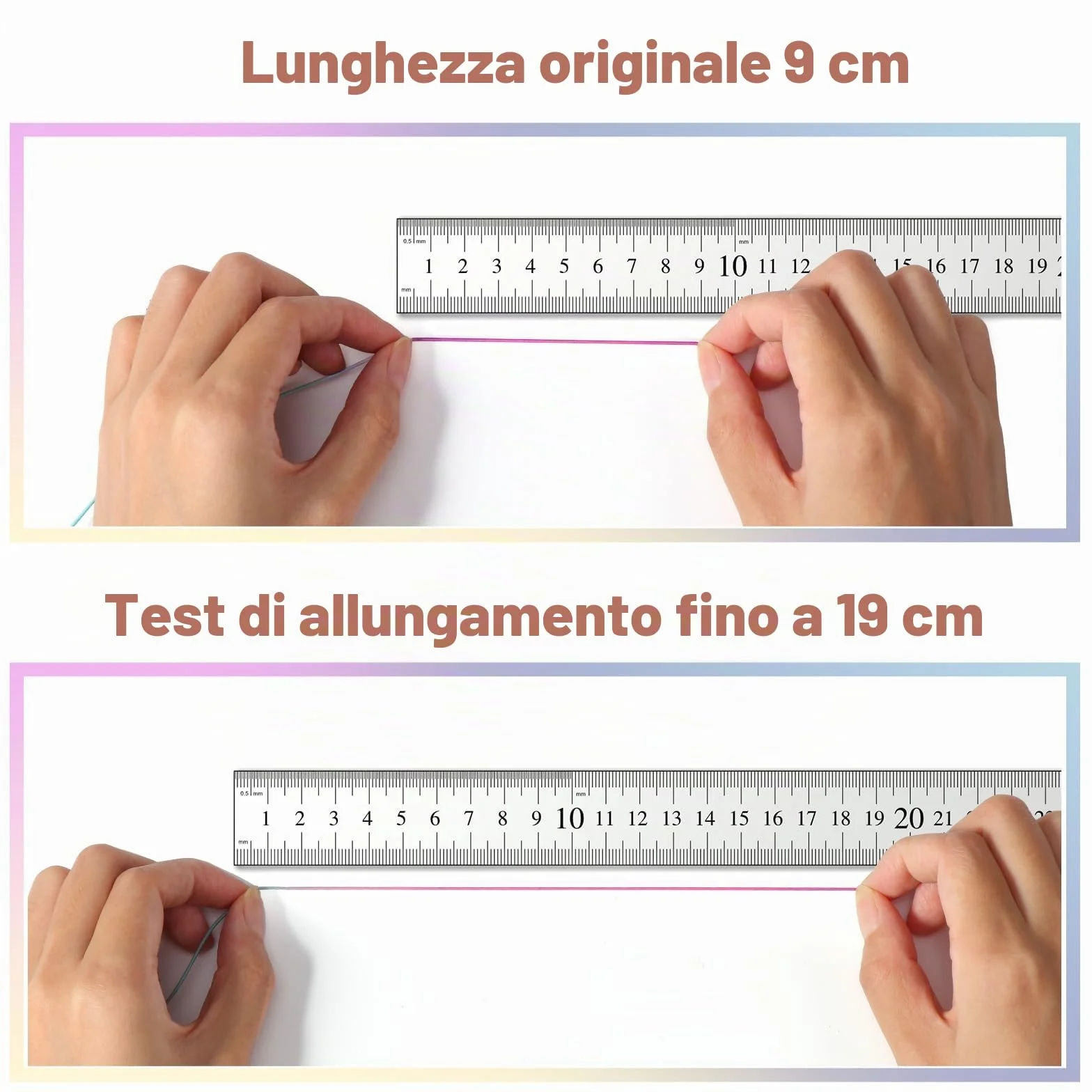 Filo Elastico per Braccialetti 1mm x 100m Resistente Arcobaleno Perline Gioielli DIY