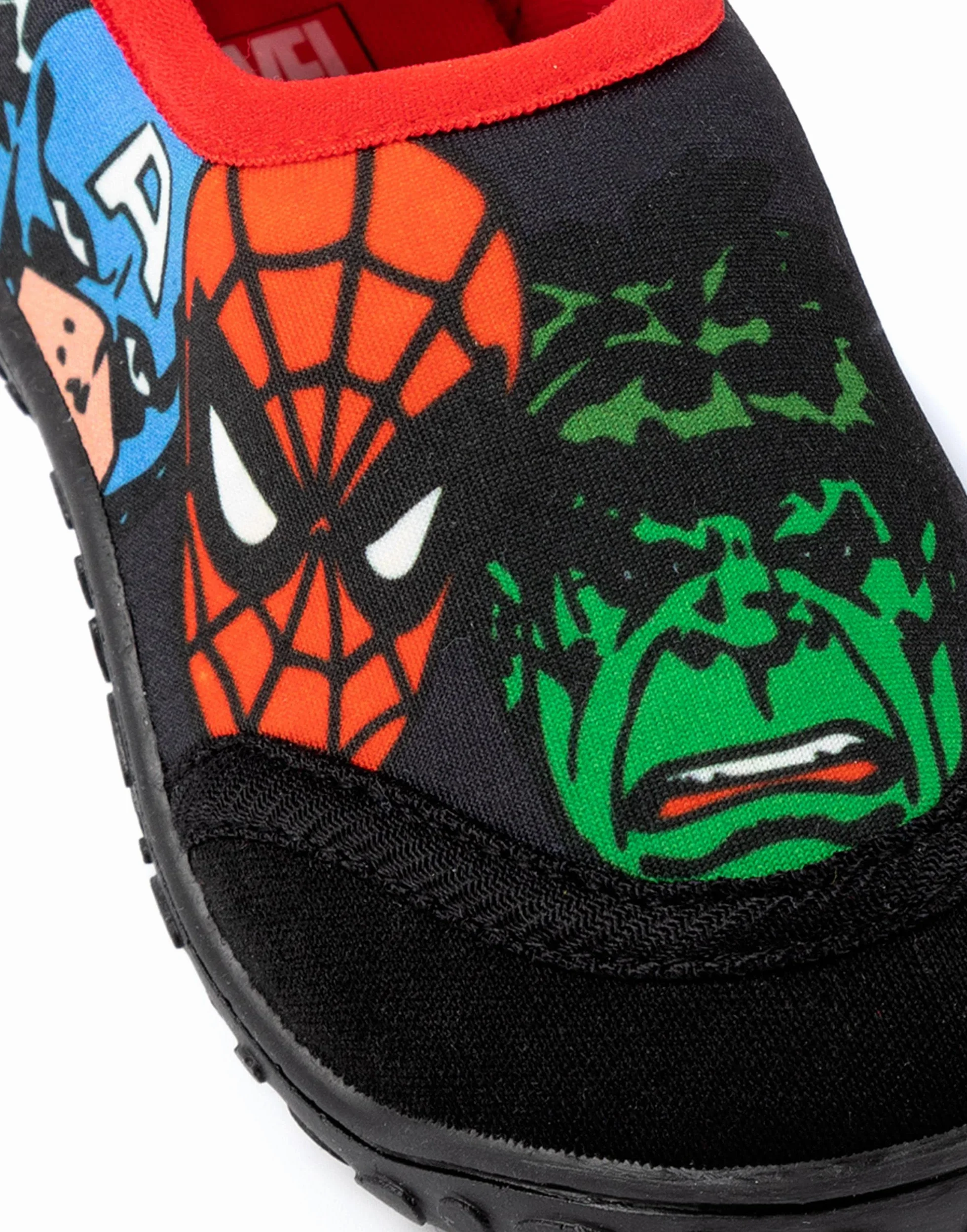Marvel Scarpe da Bagno per Bambini Spider-Man Hulk Capitan America Supereroe Nero Rosso Acqua Resistenti Calzini Piscina