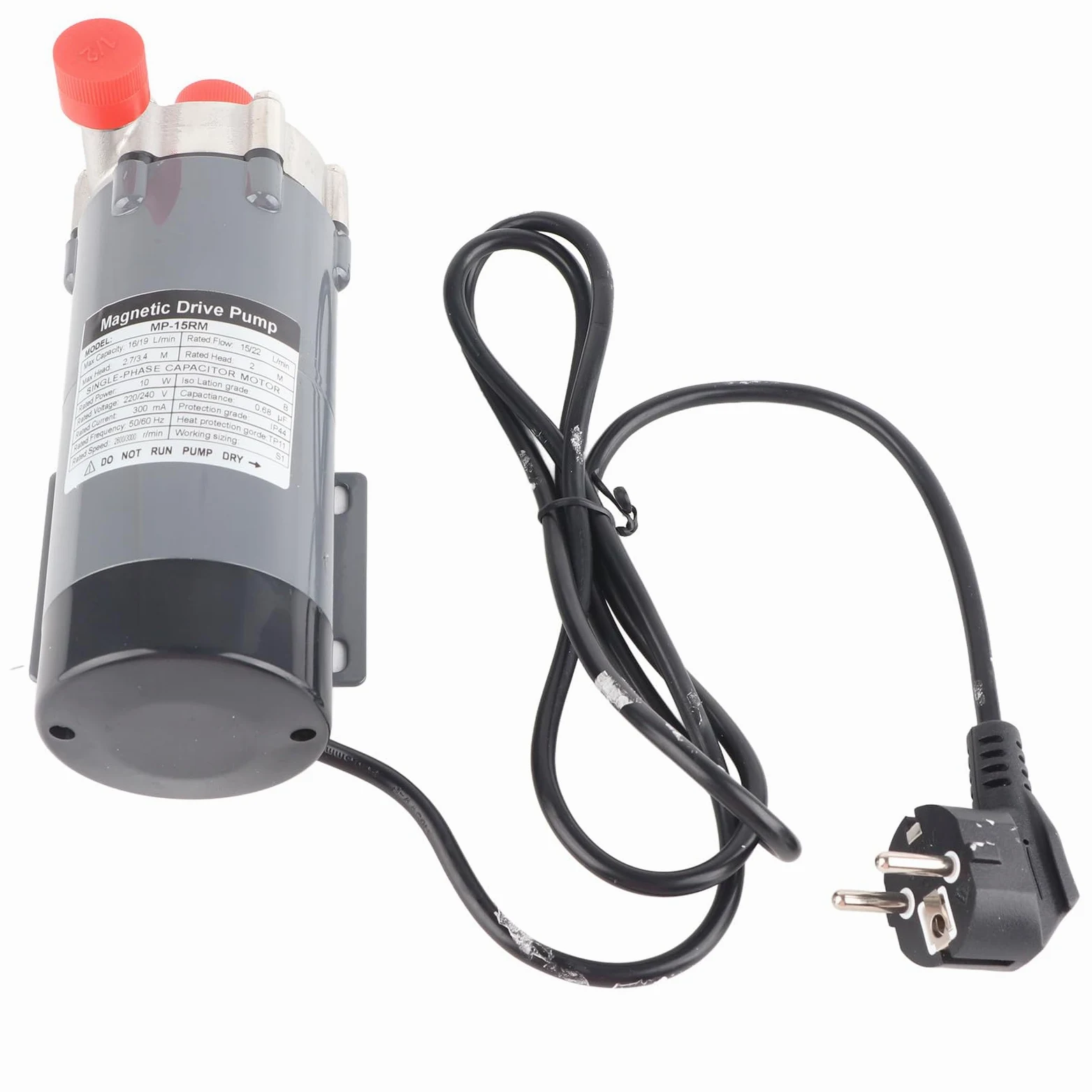 MAGT Birra Pompa Brewing Pompa Magnetica, DC 12V 18W 16-19 L/min in Acciaio Inossidabile per Homebrew (EU 220V)