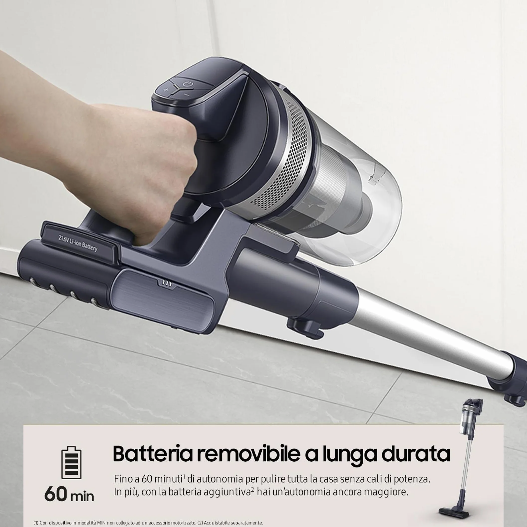 Samsung Scopa Elettrica VS15A60AGR5/WA Jet 65 Pet, 150W, Bezprzewodowy, 40 Min Autonomia