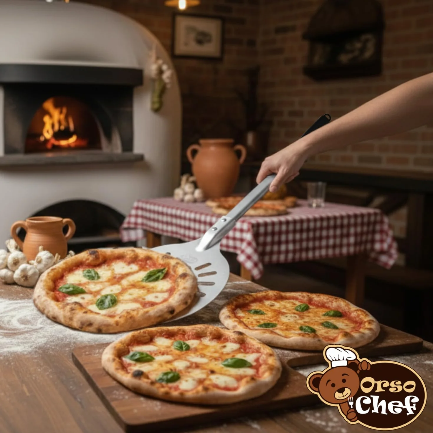 Paletta Gira Pizza Forata Alluminio Ø25 cm Leggera Antigraffio Forno Domestico