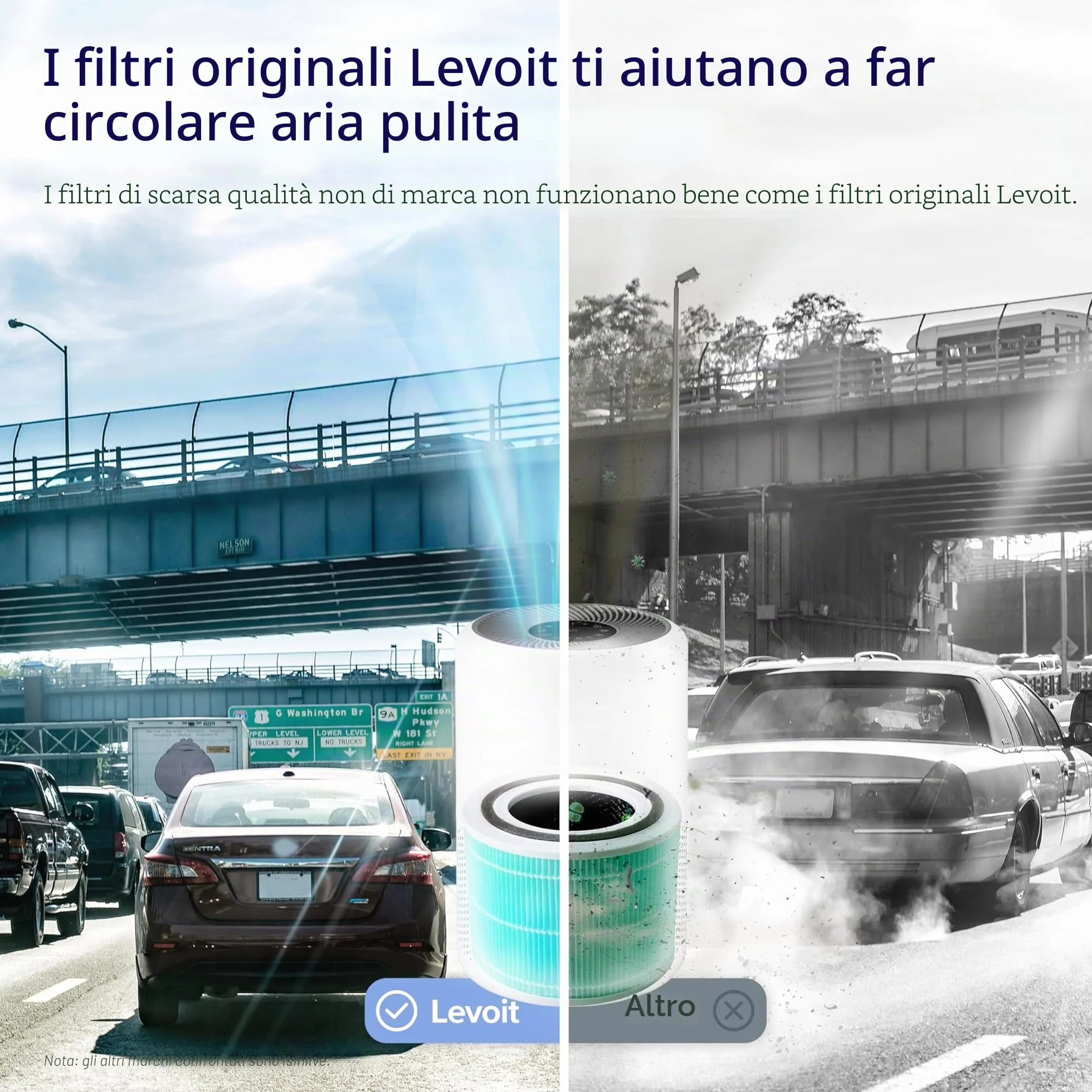 LEVOIT Filtro di ricambio per Core 300S, 3 in 1 HEPA, Carbone Attivo ad Alta Efficienza, Core 300-RF-TX, Verde