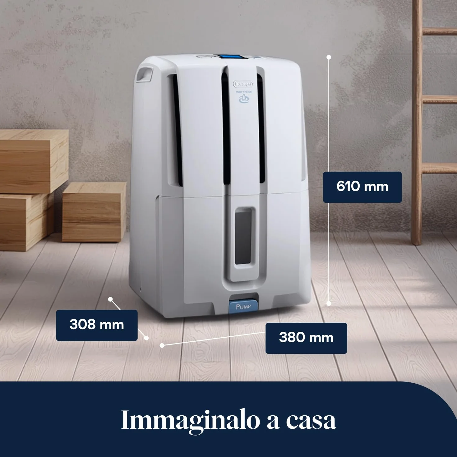 De’Longhi DD230P 7 L 51 dB 540 W Grigio