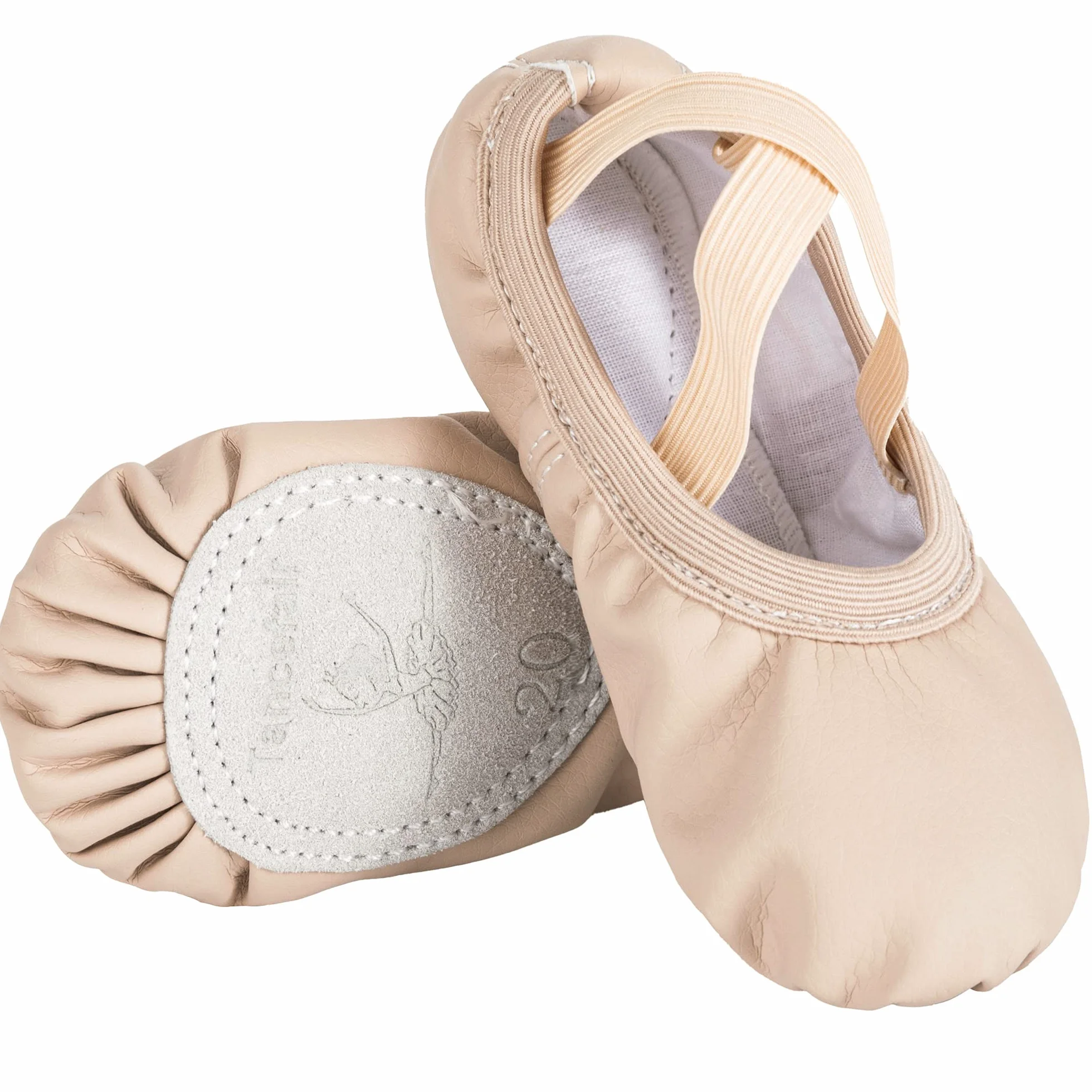 Scarpe Danza Classica in Pelle Scarpette da Ballo Mezza Punte per Bambina Ragazze Donna