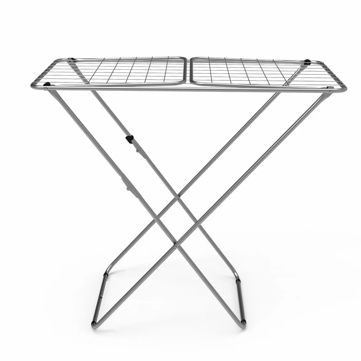 Stendibiancheria da Terra Richiudibile 18 Metri 180x55x105 cm Acciaio Piedi Antiscivolo Allungabile