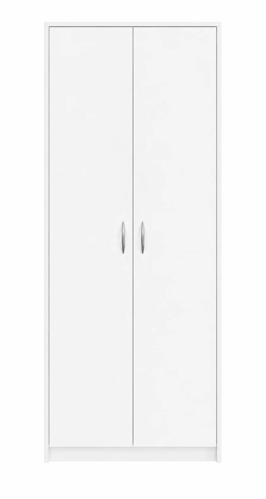 Armadio multifunzionale per la casa, armadio guardaroba, da ufficio e per documenti con 2 ante e 5 scomparti, 180 x 74 x 35 cm (Bianco)