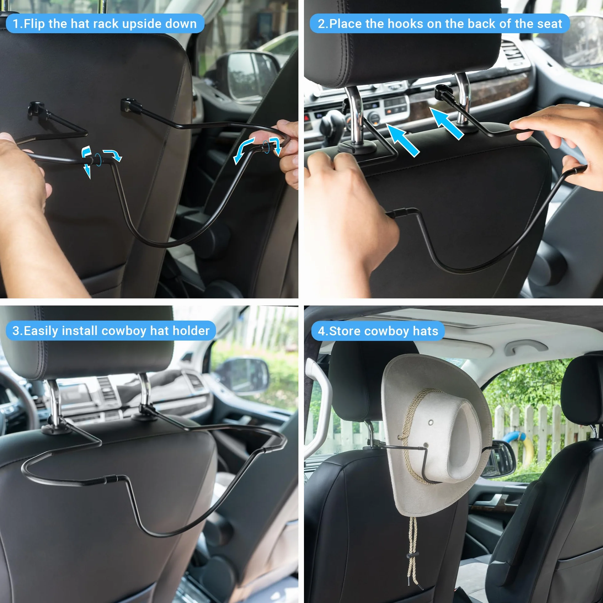 Yuoyar Supporto per cappello da cowboy per SUV e auto, mantiene la forma del cappello - accessori per camion