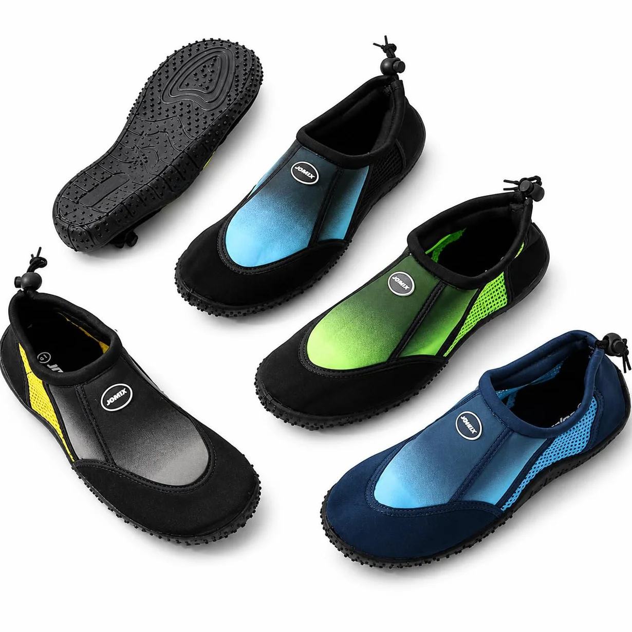 JOMIX Scarpe Acquatiche Uomo Rapida Asciugatura Antiscivolo Morbido Leggero Traspirante per Scoglio Mare Spiaggia Piscina
