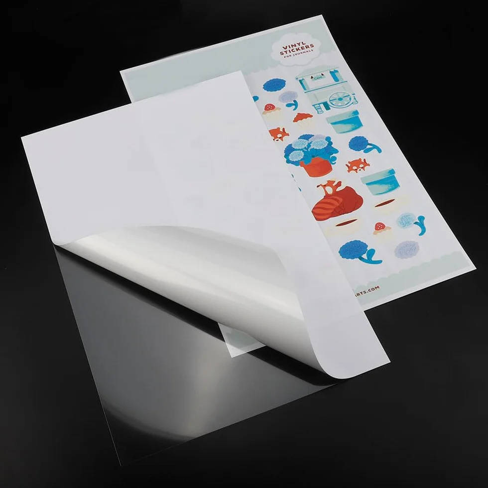 Vinile adesivo trasparente A3 25 fogli per stampanti inkjet laser
