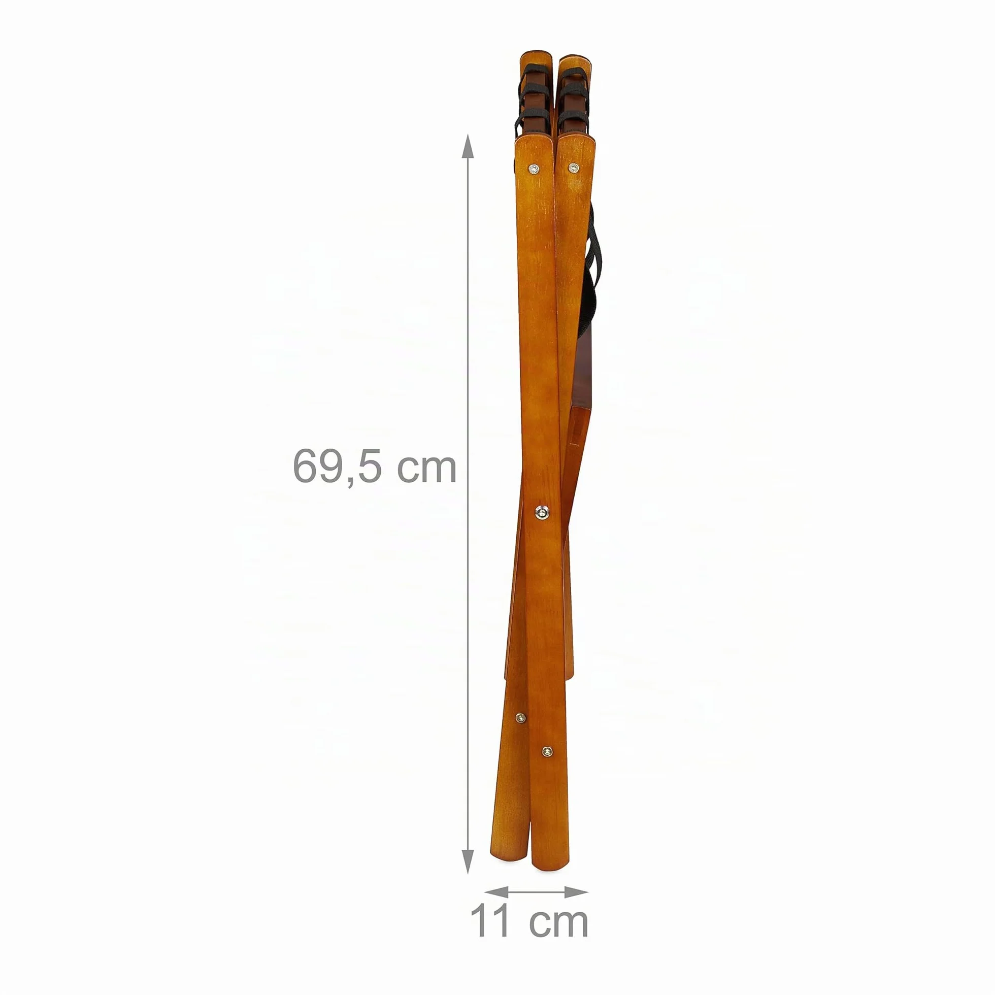 Relaxdays Portavaligie da Camera Pieghevole in Legno, Set da 2, 54x66x45 cm, Naturale