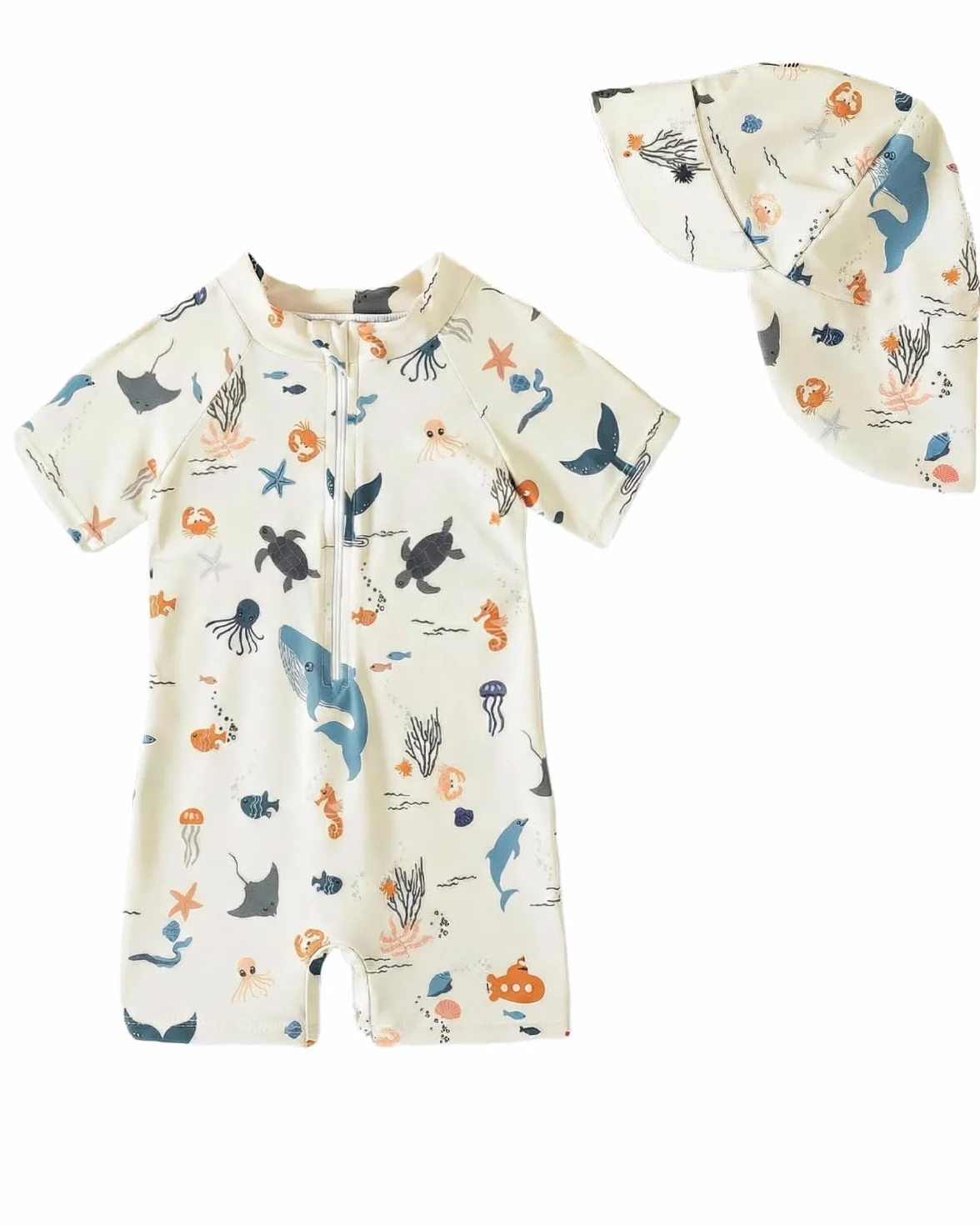 Costume da bagno intero per bambini DivingBirds protezione UV 3 mesi-4 anni