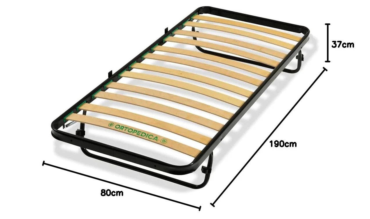 Comprarredo Rete estraibile sottoletto singola con ruote salvaspazio, telaio in metallo con sostegni pieghevoli per letto a scomparsa e a cassetto