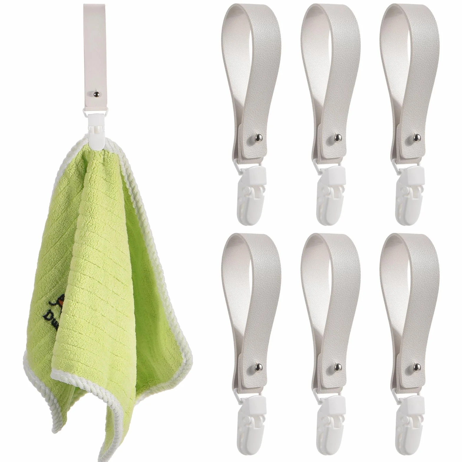 6 pezzi Porta Strofinacci Cucina, Ganci Asciugamani, Pinze Mare, Clip Teloni