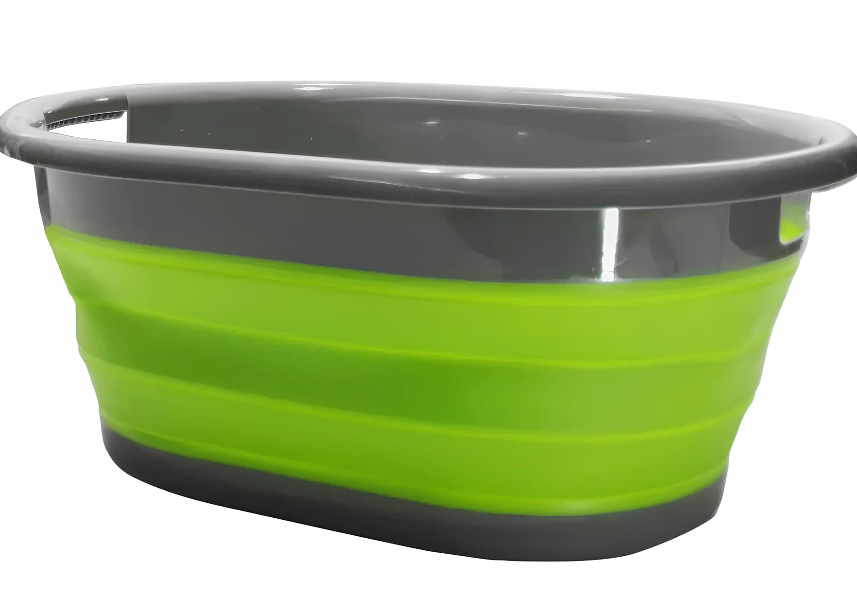 Bacinella Pieghevole Bucato Multiuso con Manici 17 Litri Bacinella Salva Spazio Cesta Pieghevole Catino Secchio Portabiancheria Plastica Silicone Bacino Cesto Verdure per Campeggio Casa Picnic Camper