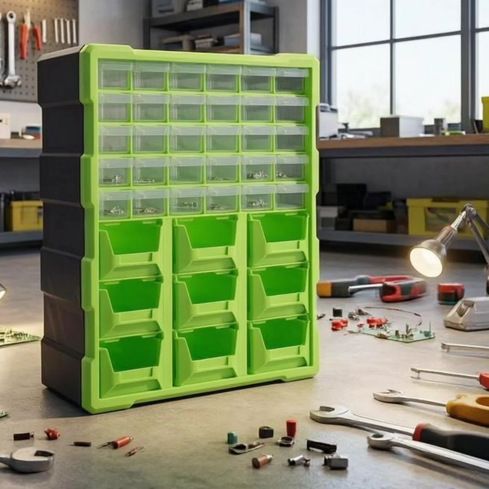 predolo Mobile Organizer Cassetti Trasparenti Leggero Organizer Viti Trasparente Multiuso Organizzatore Pezzi per Officina