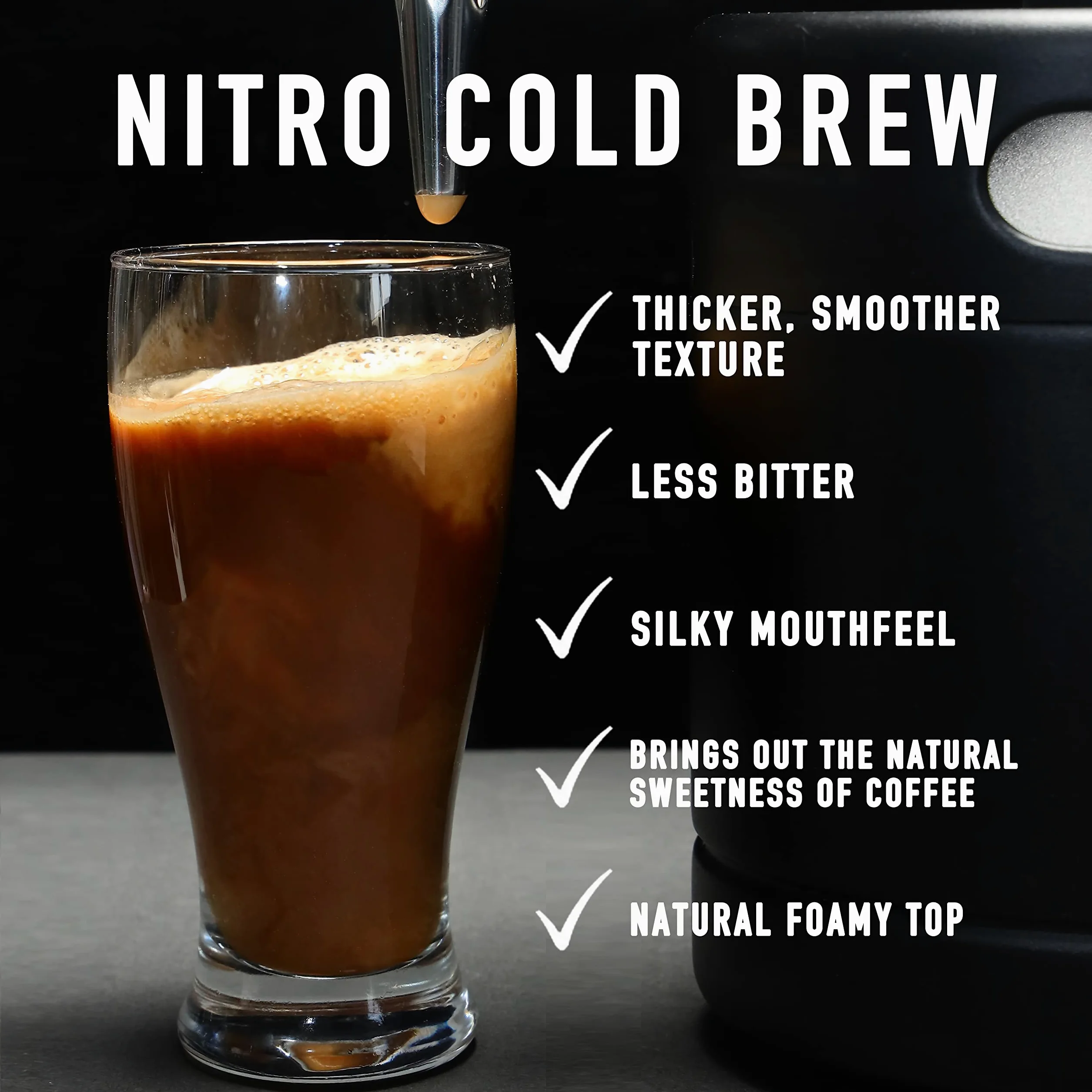TMCRAFT 64oz Nitro Cold Brew Caffettiera, Acciaio Inox Stout Cream Rubinetto & Valvola di Sfiato, Home Brew Barile di Caffè Azoto Barile di Caffè