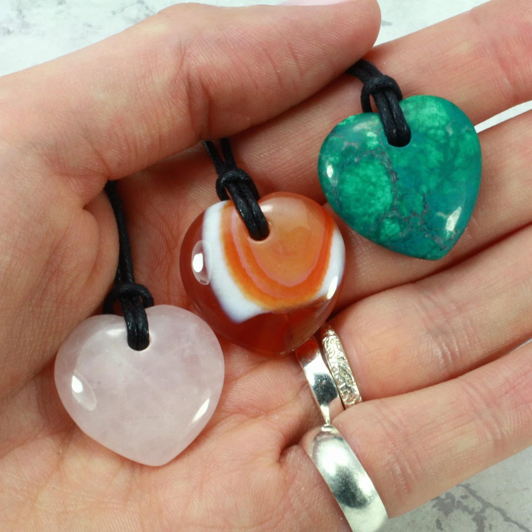 CrystalAge Collana a cuore ossidiana Safety