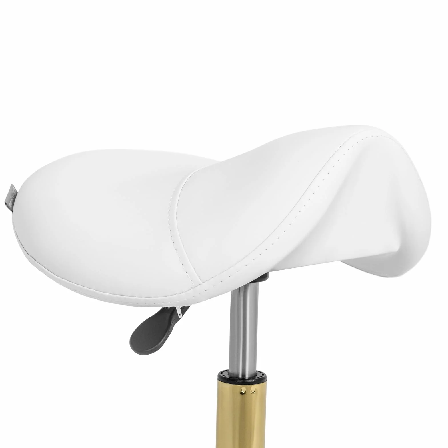 physa PHYSA YORK WHITE_GOLD Sgabello a sella 55 - 70 cm 150 kg Bianco, oro Sgabello ergonomico a sella Sgabello a sella ergonomico Sgabello tondo Sgabello da scrivania