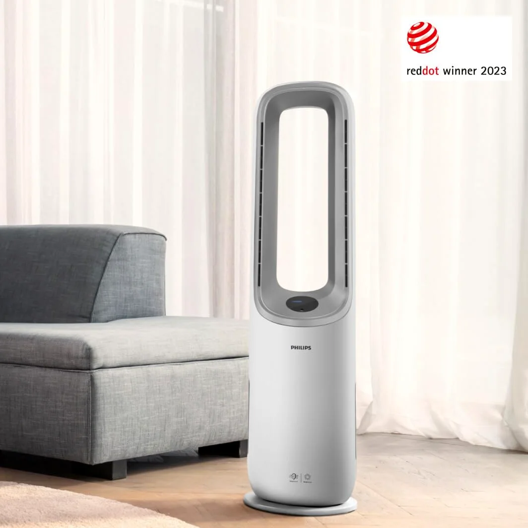 Philips Air Performer 2-in-1: Purificatore e Ventilatore - Fino a 70 m². Filtro HEPA. Rimuove odori e il 99,97% delle particelle inquinanti. Display, App e Alexa (AMF765/10)
